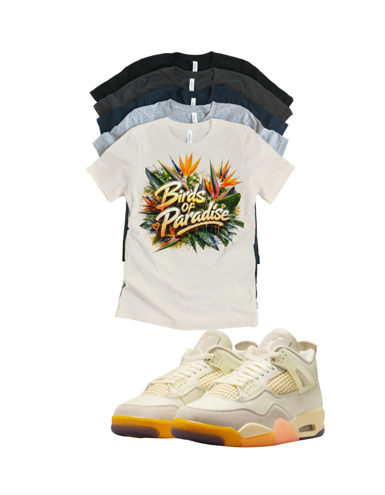 Shirt to match Jordan 4 Birds of Paradise Flower OG Tshirt Sneakerhead Match Tee
