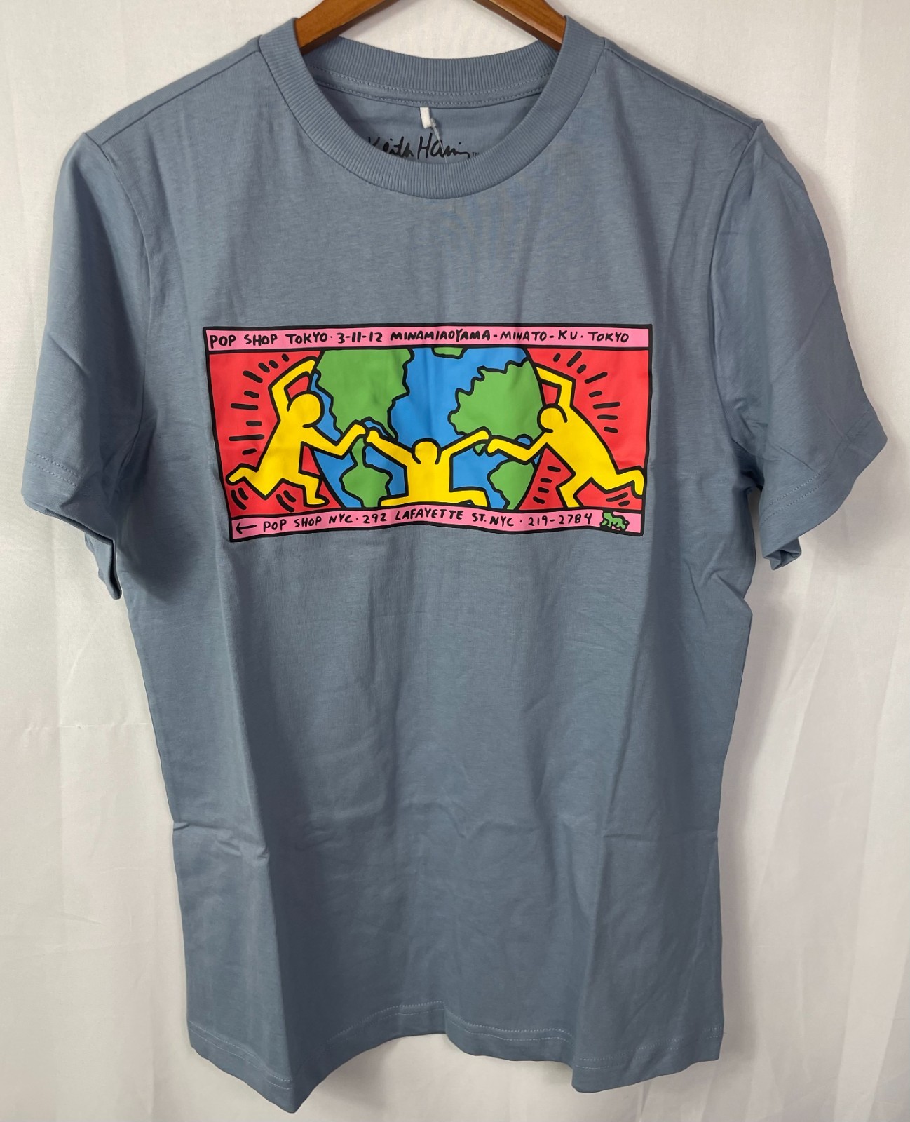 Keith Haring Men’s Graphic Tee Blue/Beige/Black Pick Size S, M, L, XL, XXL NWT
