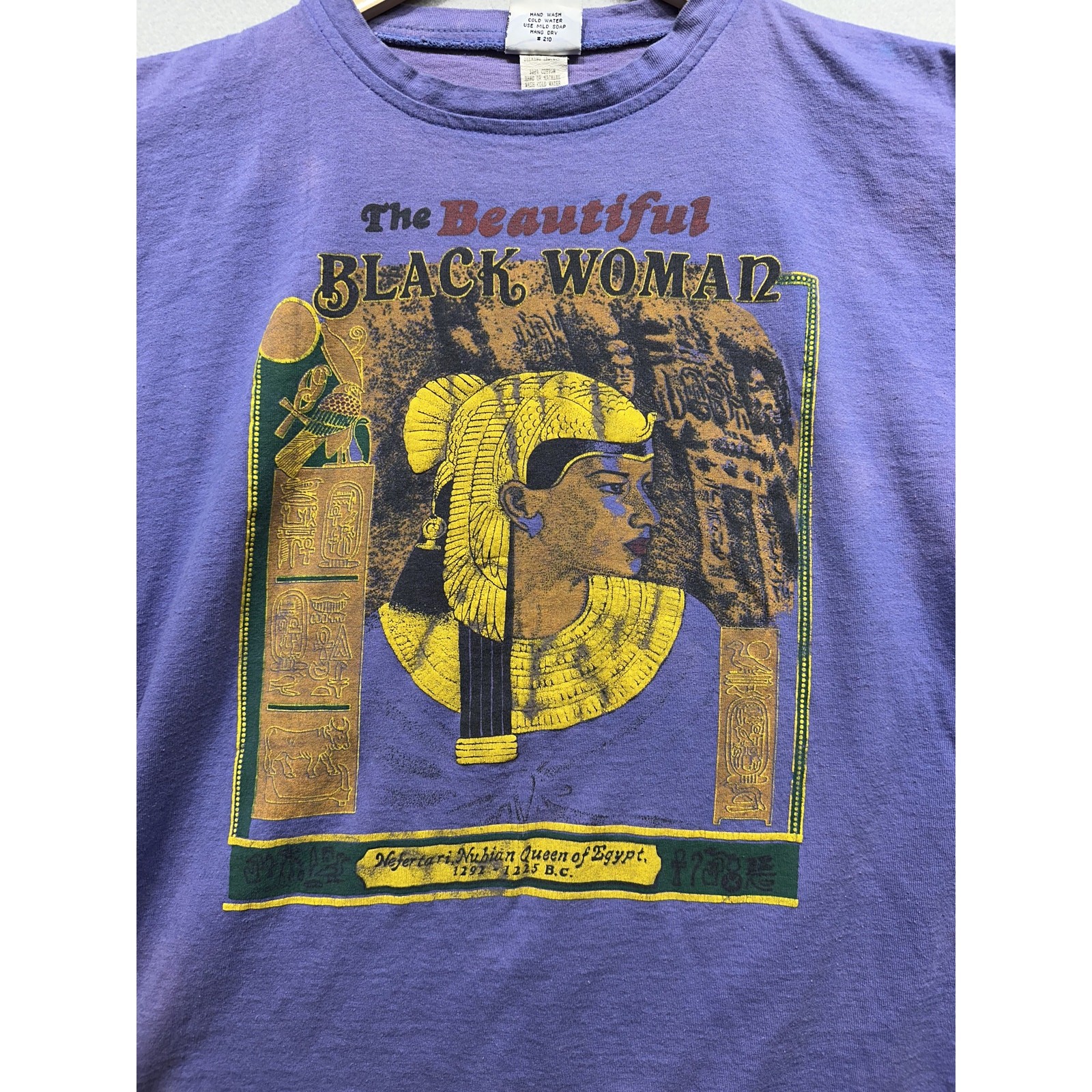 Vintage Nefertari Nubian Queen of Egypt T Shirt Size Large