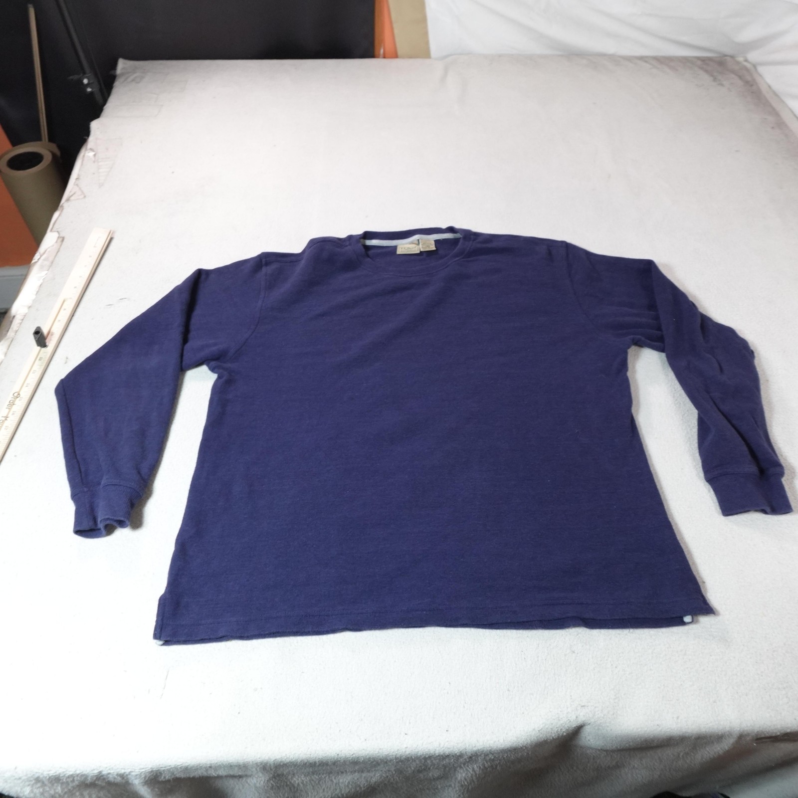 Vintage LL Bean Shirt Mens Large Blue Crewneck Top Outdoor Thin Base Layer Tee