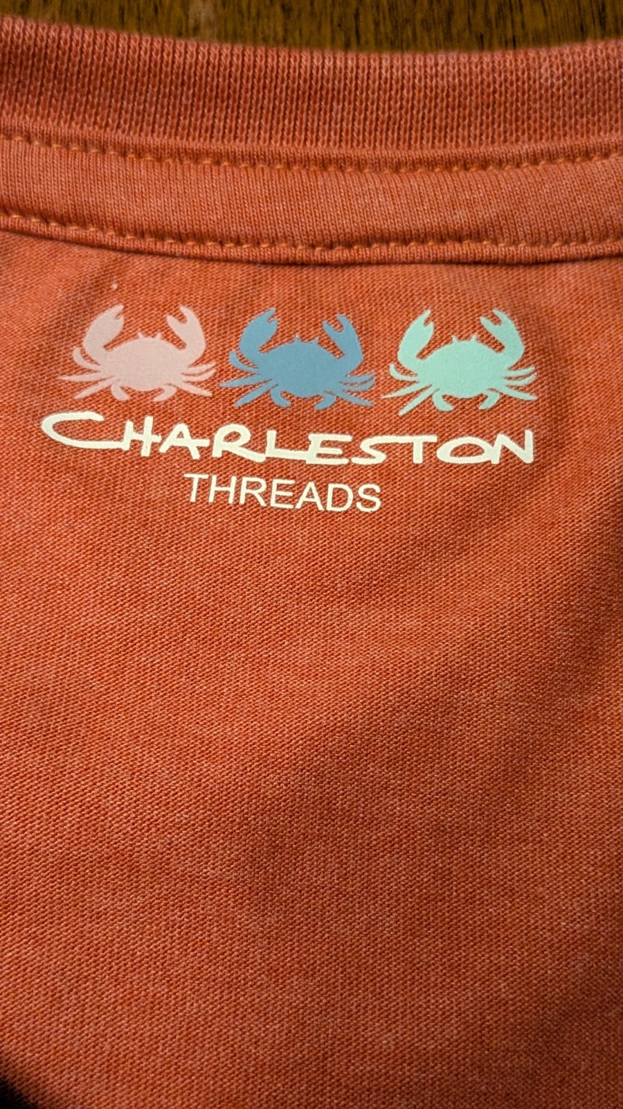 Charleston Threads T Shirt Mens Medium Pink Pocket Tee Plaid Patch Short Sleeve