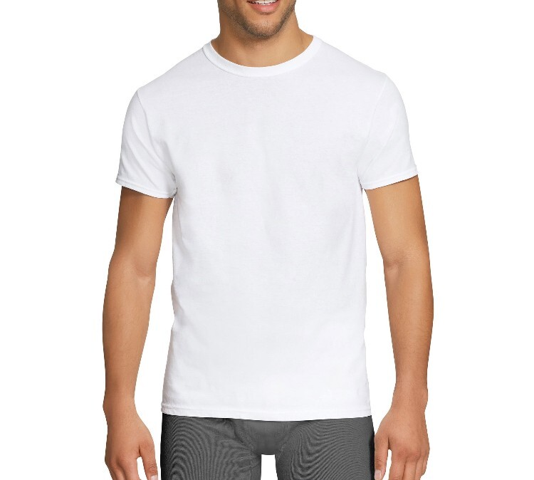 Hanes Men’s T-Shirt Size XL Solid White Crew Neck Tagless Short Sleeves 3 Pack