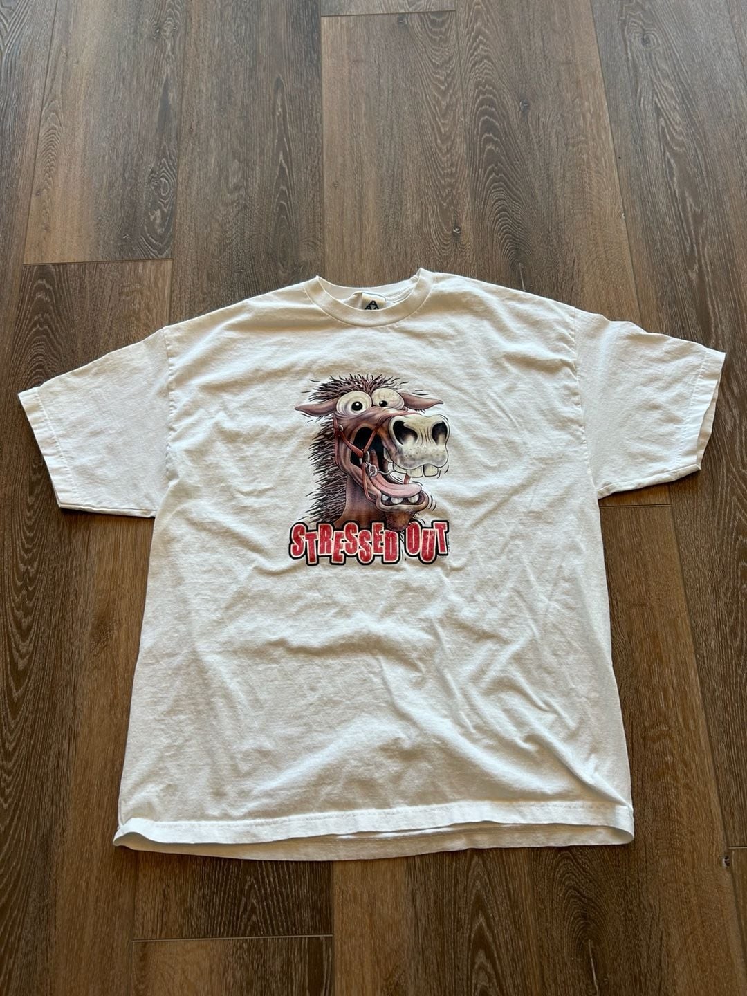 Vintage Wild Side ‘Stressed Out’ Horse Cartoon T-Shirt