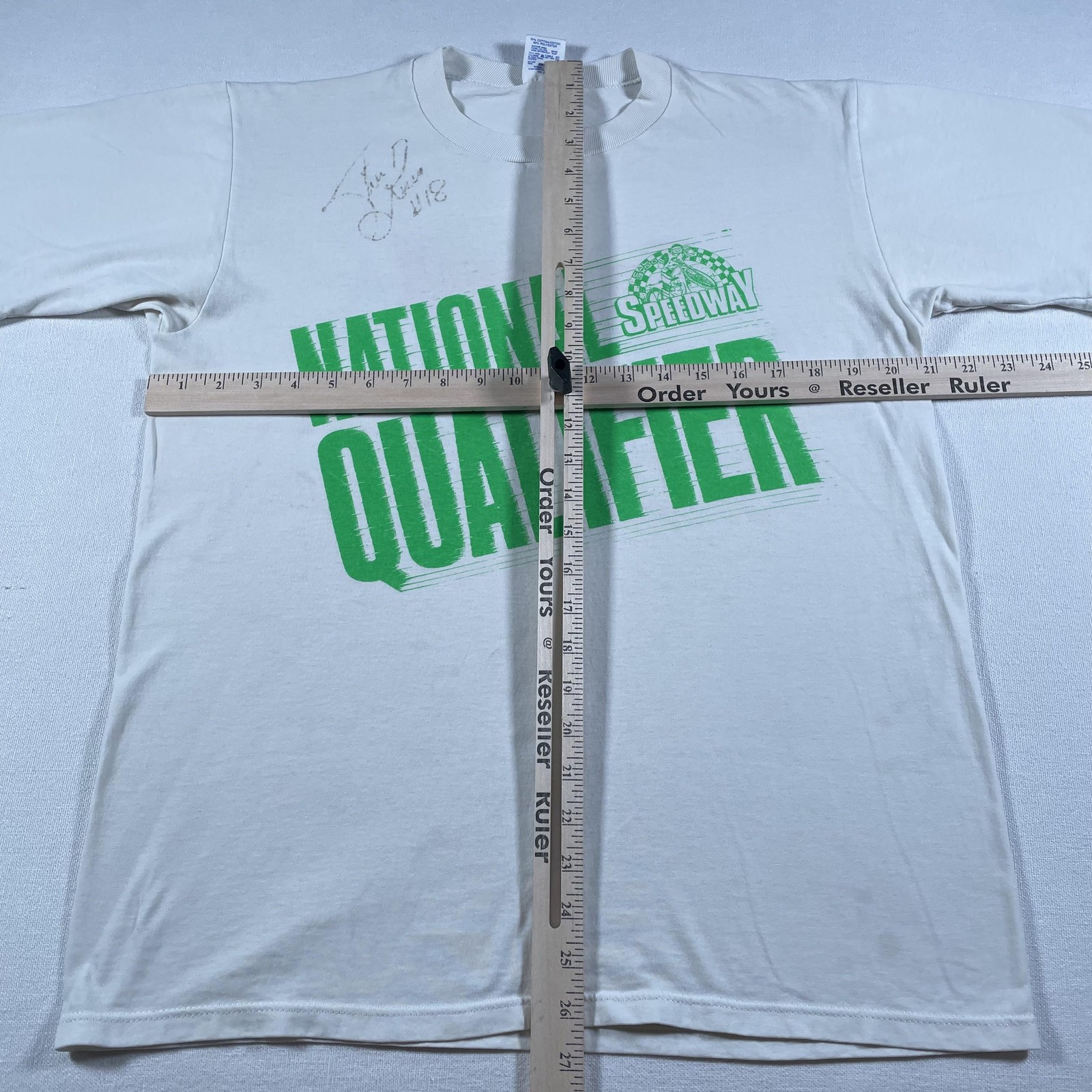 Vintage Speedway Racing Shirt Mens Large National Qualifier Cal Expo Signed 90s