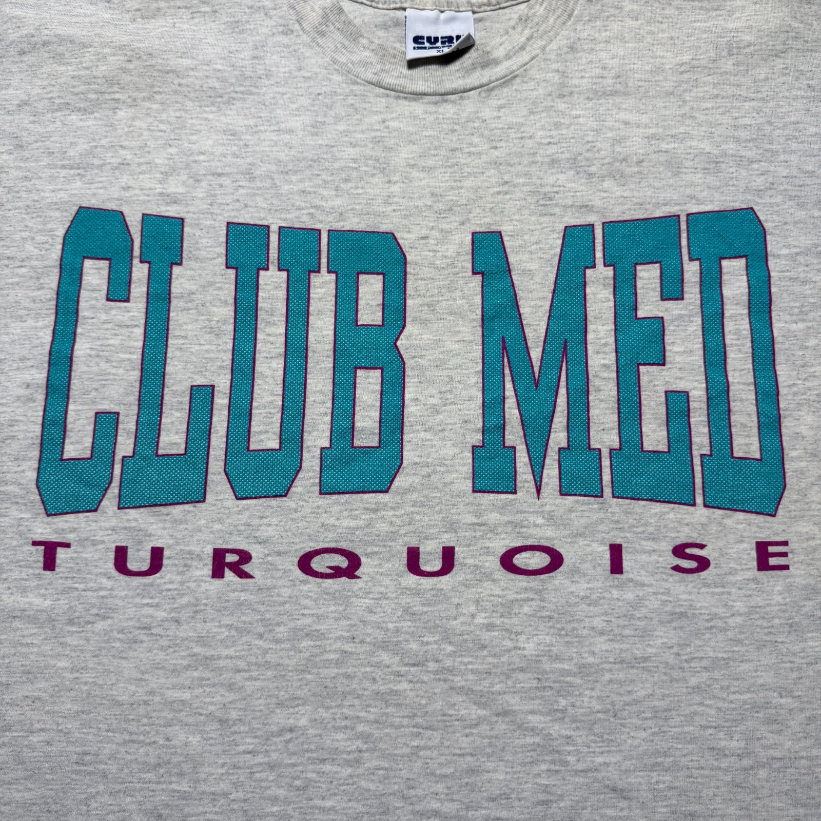 Vintage 90s Club Med Turquoise Beach Resort Bahamas Graphic Souvenir T-Shirt XL
