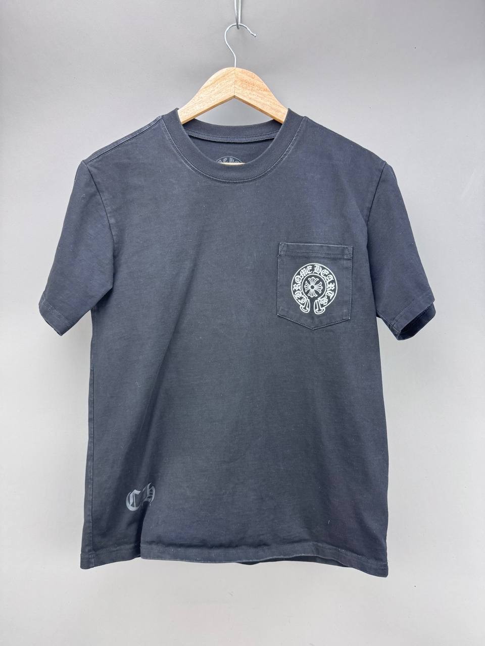 Chrome Hearts Horseshoe Logo Pocket Pullover Short Sleeve T-Shirt Black Mens S