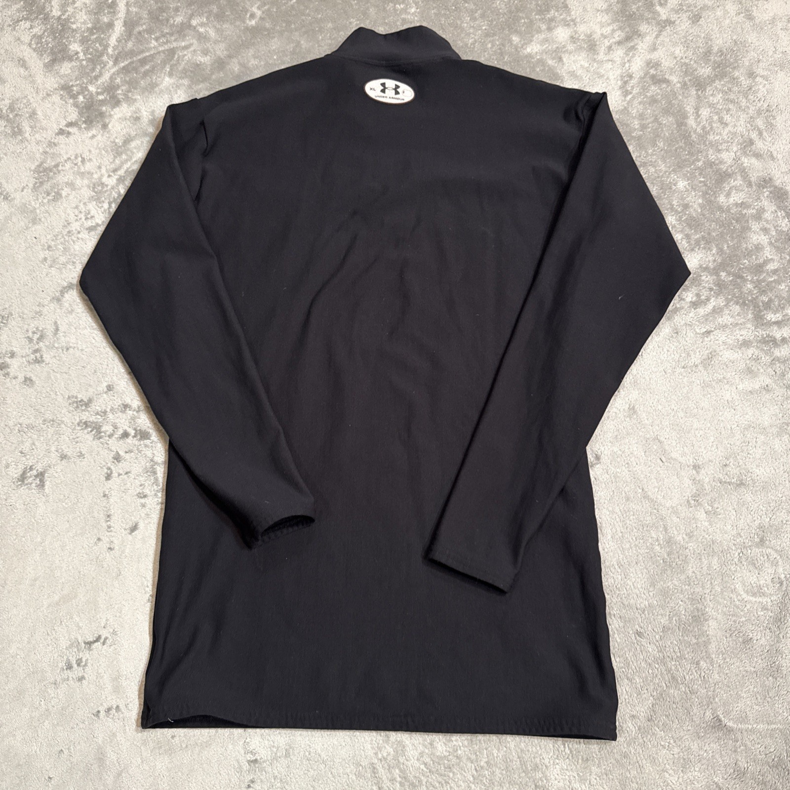 Under Armour ColdGear Compression Mock Neck Pullover Mens Size XL Black