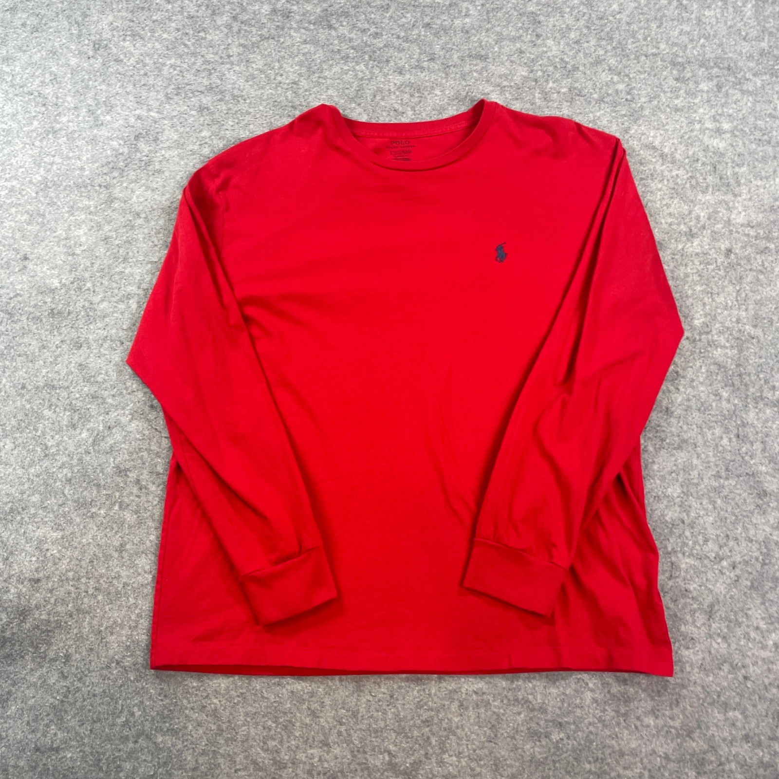 Polo Ralph Lauren Mens Shirt L Red Long Sleeve Classic Fit Prep Custom Slim