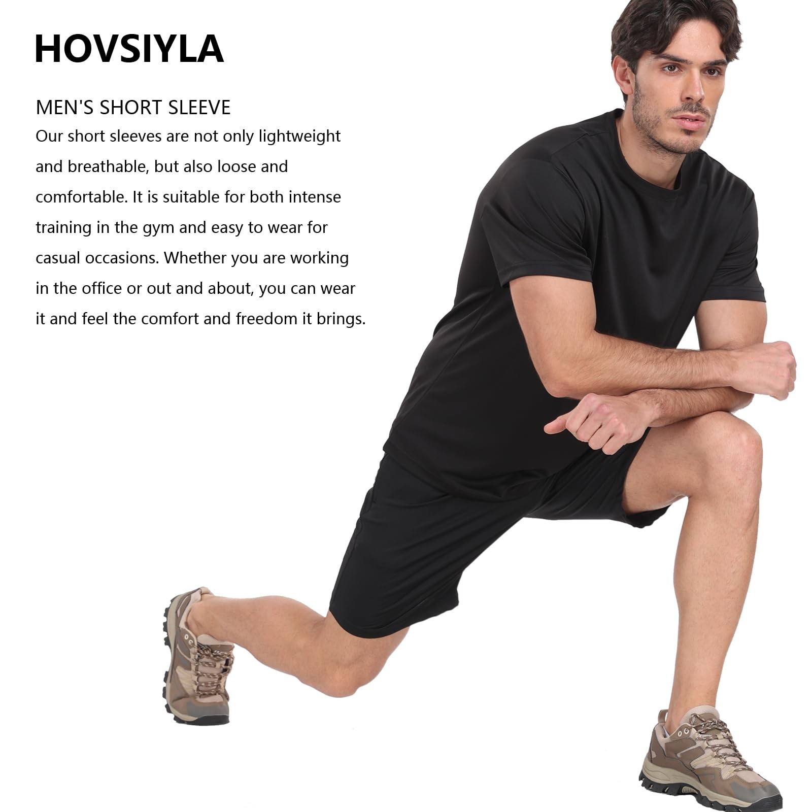5 Pack Workout Shirts for Men Athletic Running Gym Quick Dry Short Sleeve Per…