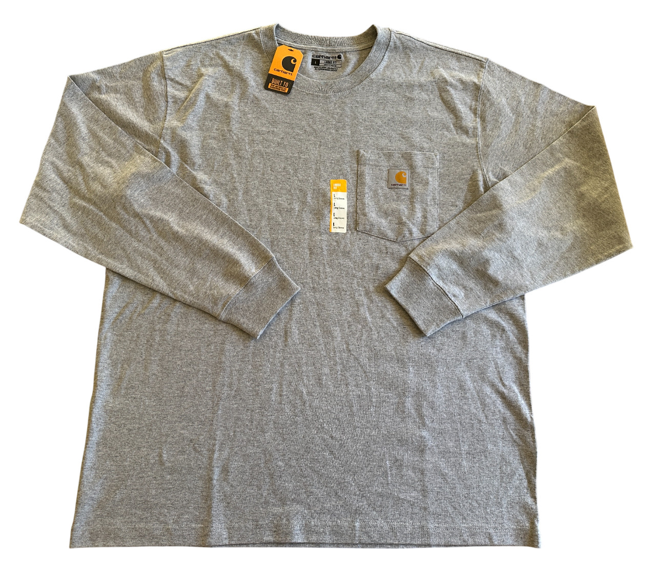 Carhartt Loose Fit Heavyweight Long-Sleeve Pocket T-Shirt Men’s Large Gray NWT