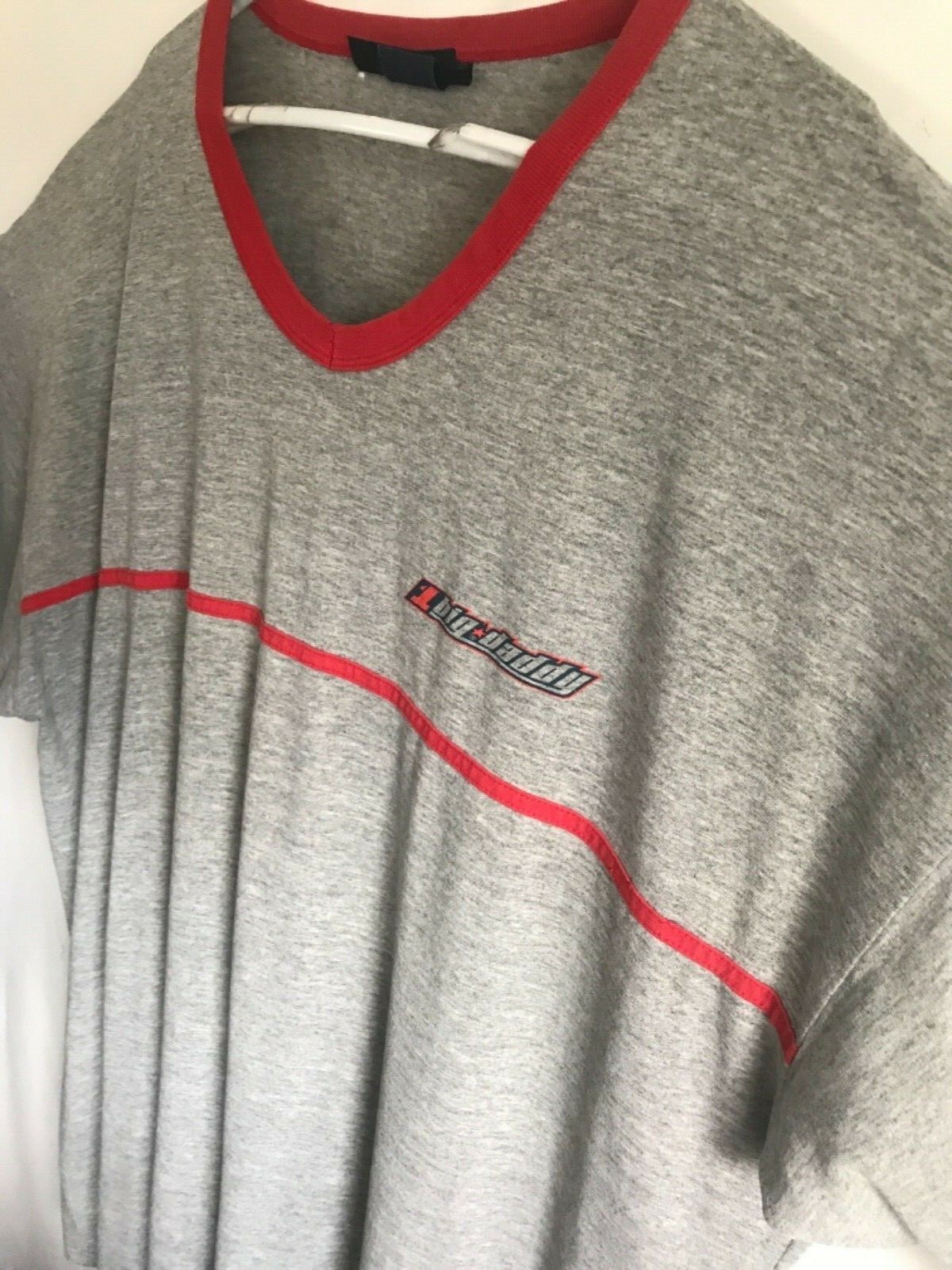 Big Daddy Men’s Sz 3XL Graphic Print 1 bd Logo Contrasting Trim Red Grey T-shirt
