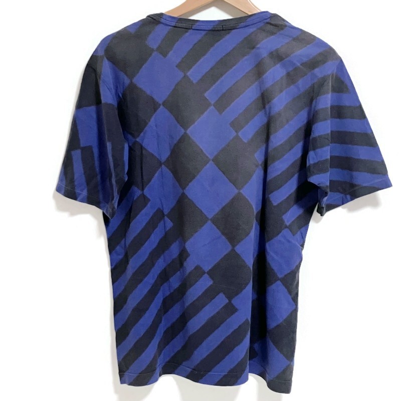ISSEY MIYAKE MEN Stripe & Check All-Over Print S/S T-Shirt – Size 4 (Large)