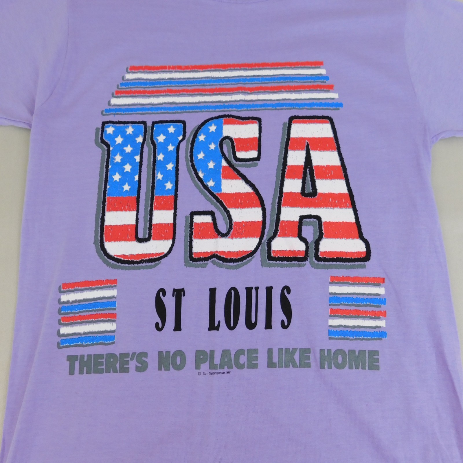 2pc Sun Sportswear Single Stitch Vintage T-Shirts USA St. Louis, Missouri #4236