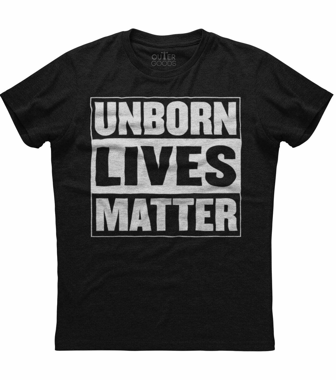 Unborn Lives Matter, Anti Abortion Men’s New Patriotic Trending Black T-shirt