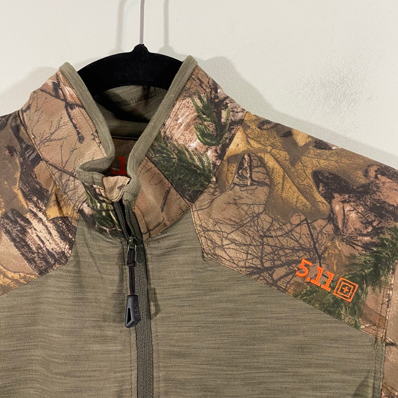5.11 Tactical Men Realtree Camouflage Rapid Response Quarter-Zip Shirt Size S