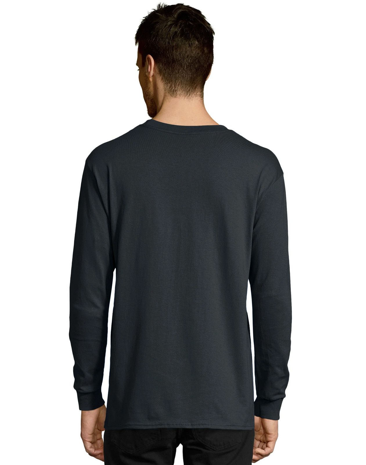 Hanes Essentials Men’s Cotton Long Sleeve T-Shirt, Value 4-Pack