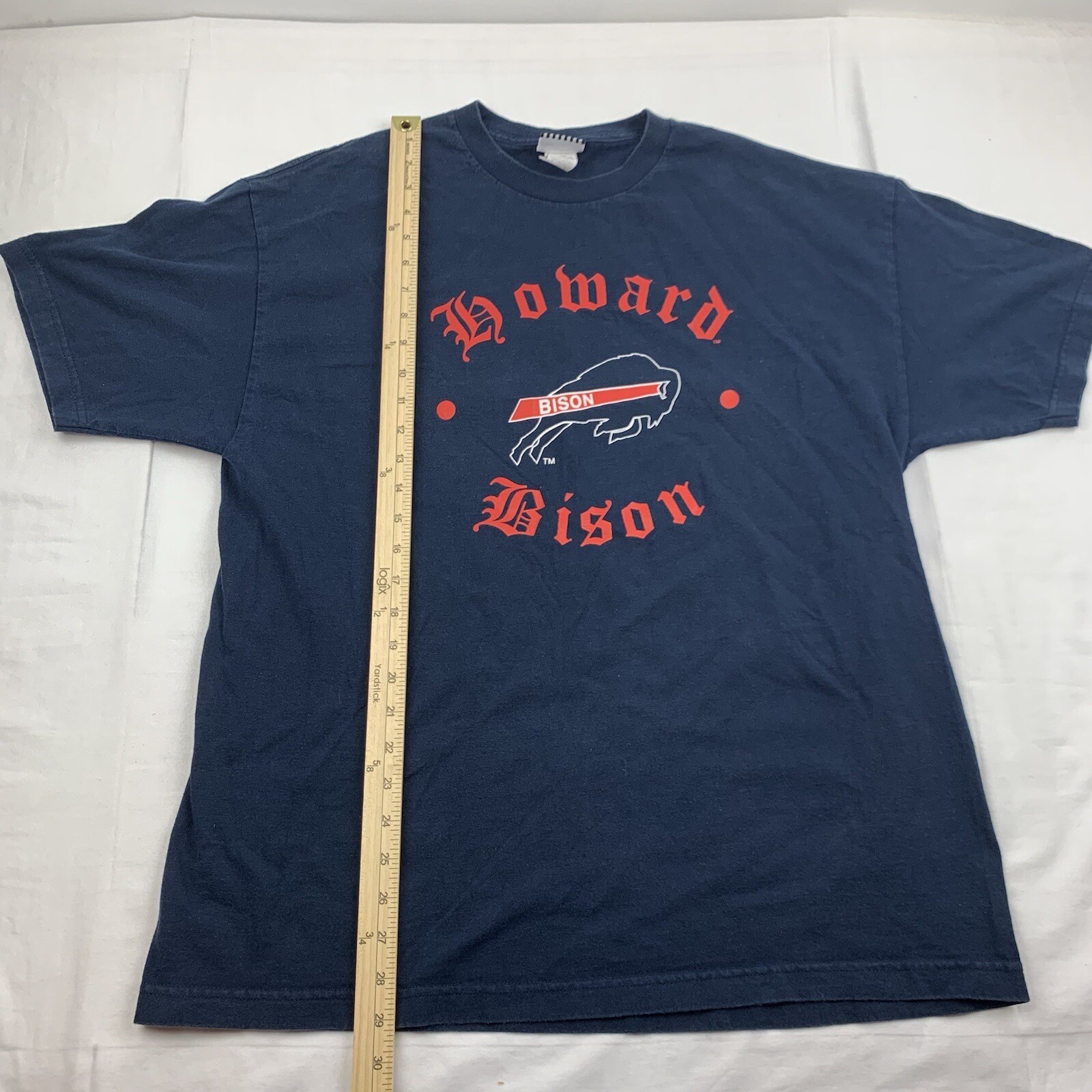 Vintage Howard Bison T Shirt Adult XL Blue College Sports School Foot Locker 90s