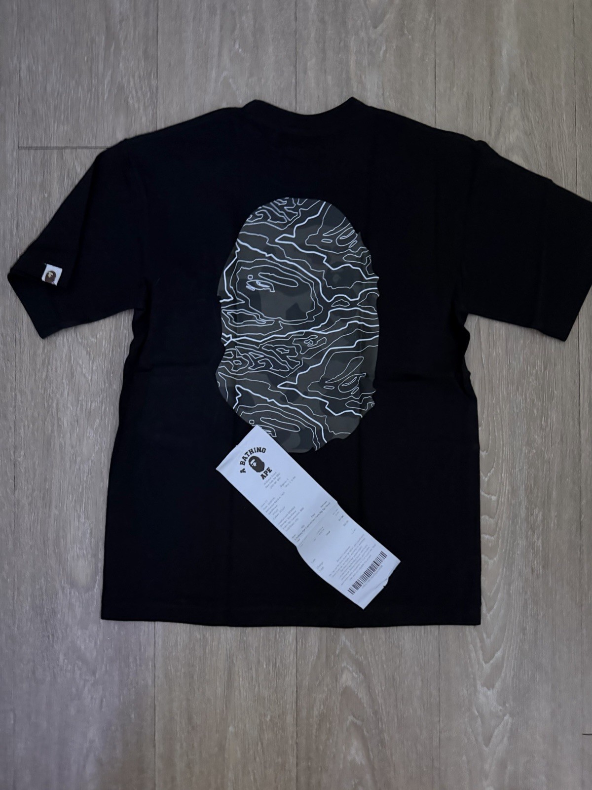 A Bathing Ape BAPE Men’s Black Graphic Logo Tee Crew Neck Short Sleeve Size S