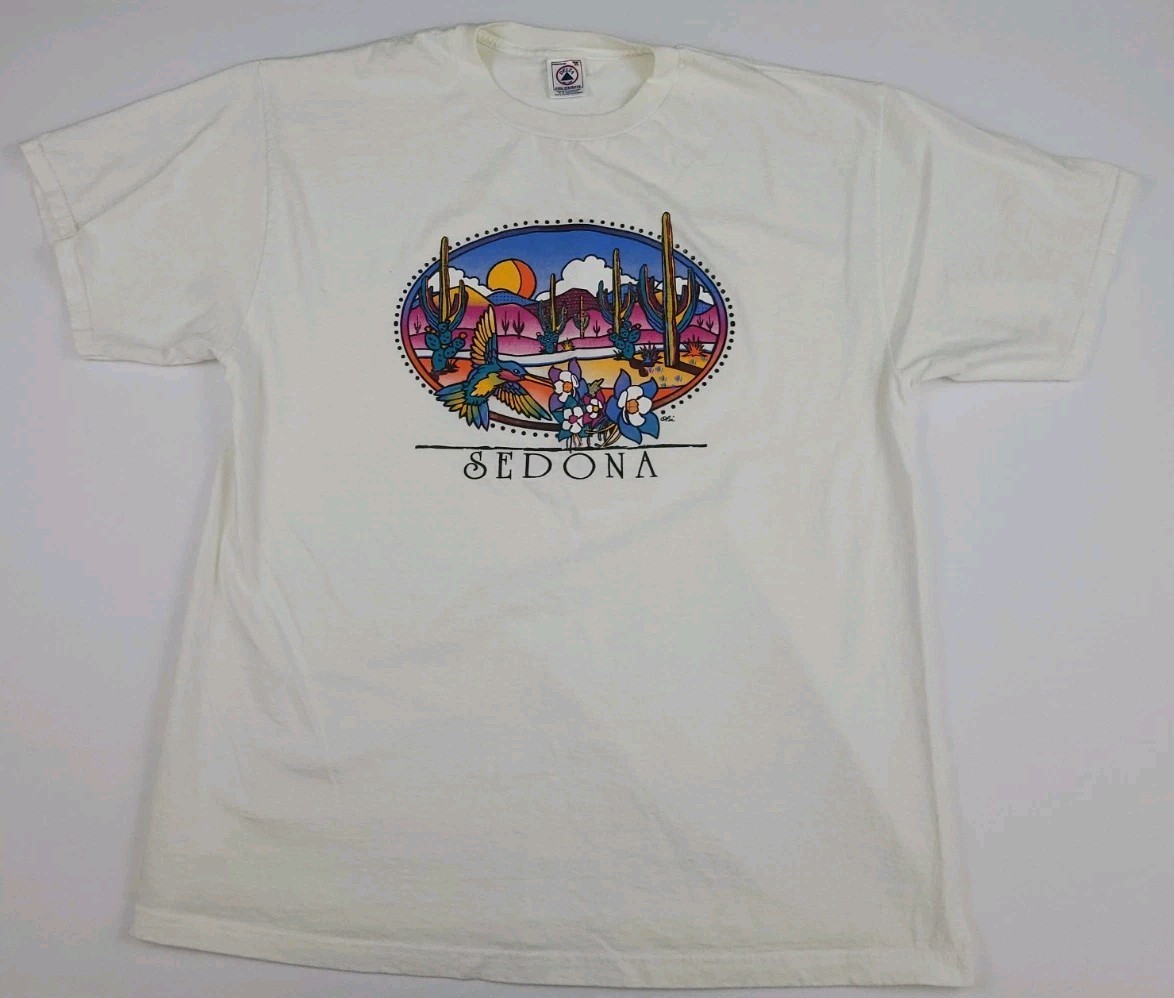 Vintage Sedona Arizona Multicolor Scenic Nature Outdoor Art Print AZ 90s USA XL