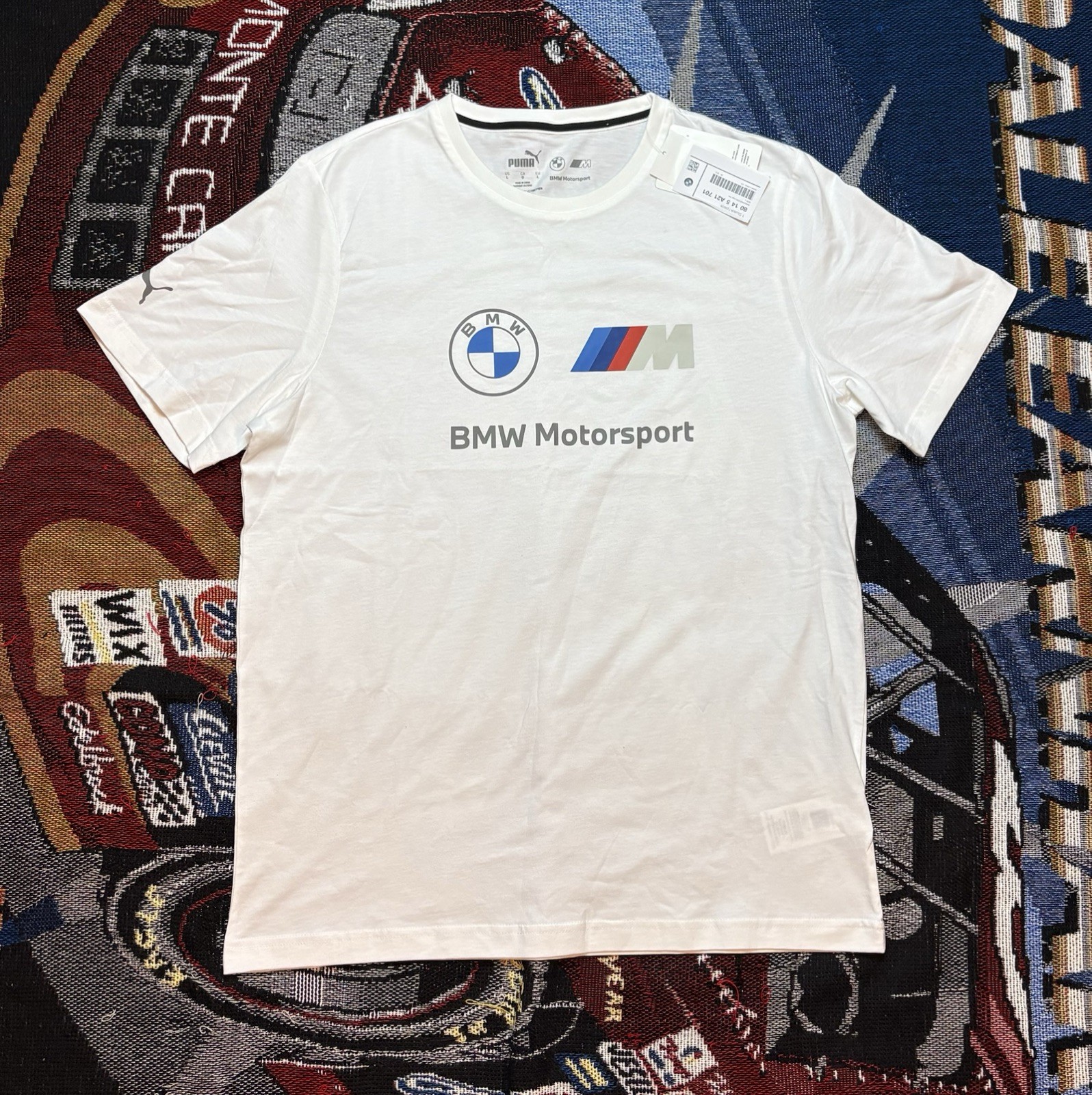 BMW M Motorsport Shirt Official Puma ESS MMS Logo Men’s Large New With Tags