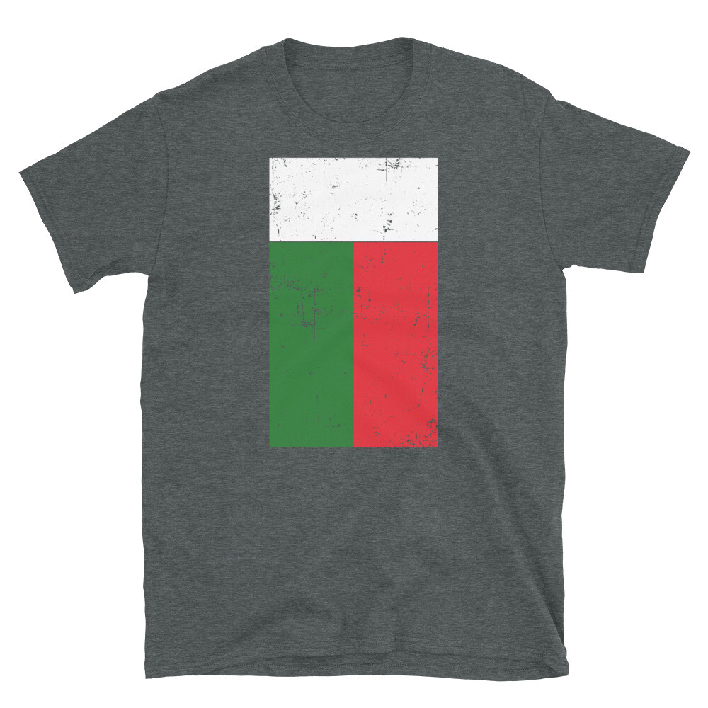 Madagascar Africa Antananarivo Distressed Flag Short-Sleeve Unisex T-Shirt