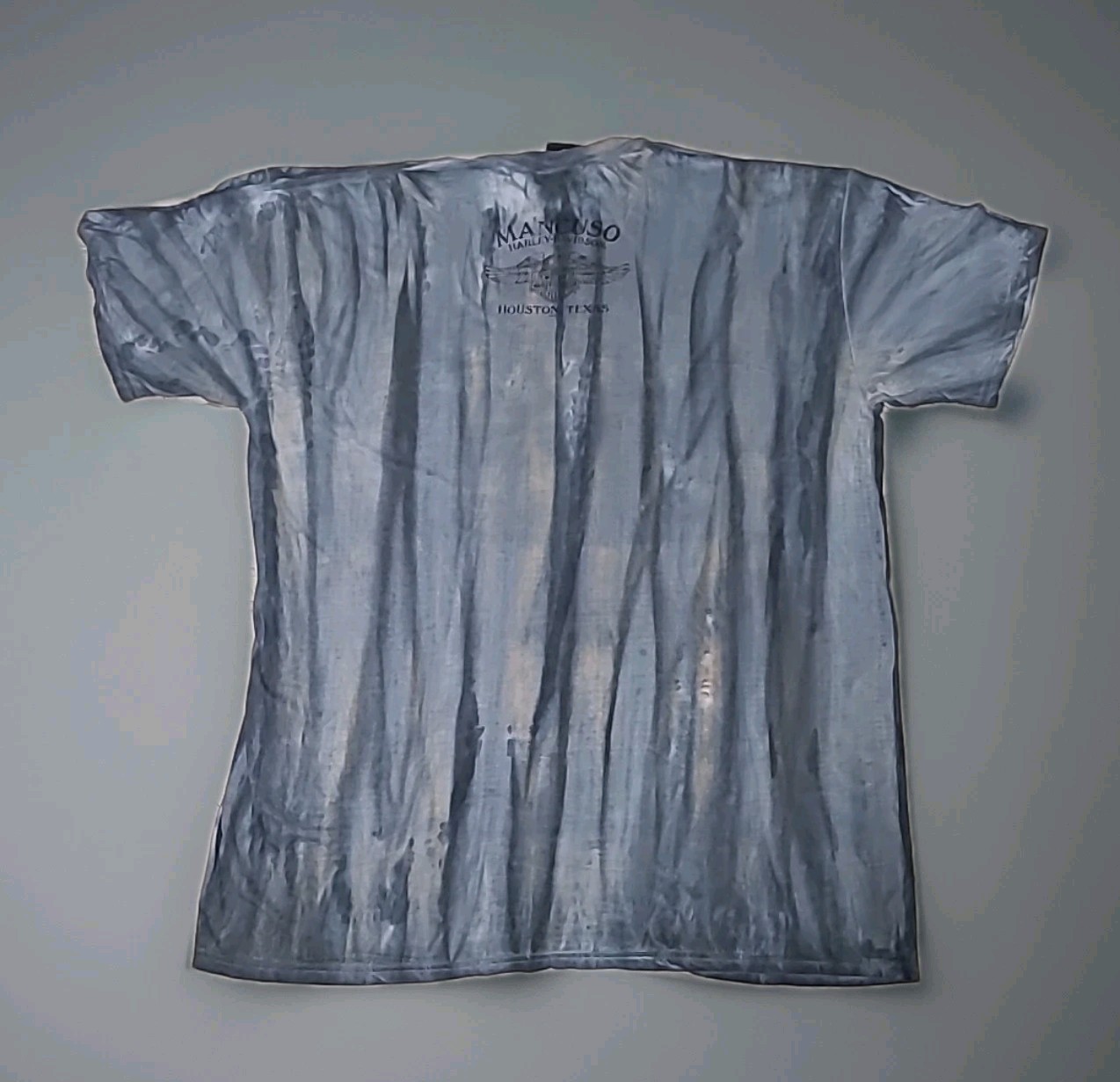 Harley Davidson 2X Blue TieDye T-Shirt Mancuso Houston TX on Genuine H-D Label