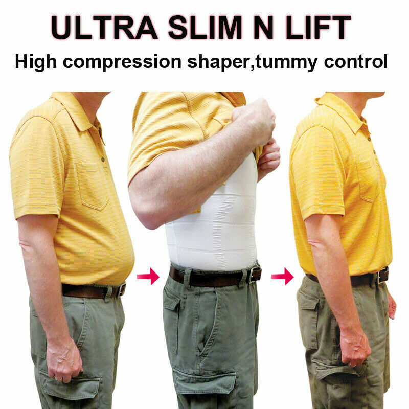 Men Slimming Body Shaper Vest Abs Abdomen Compression Shirts Workout Tank Tops