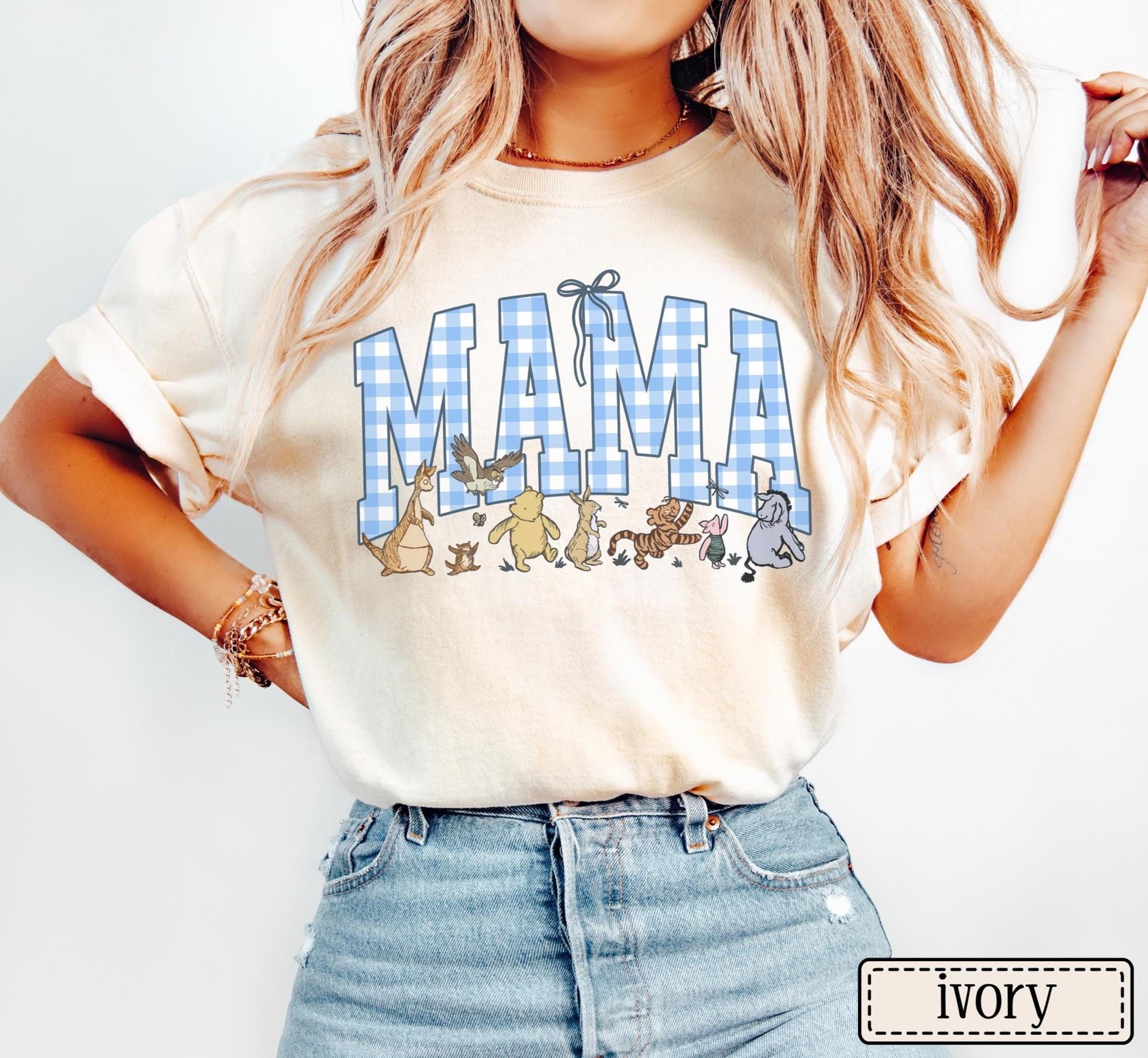 Mama Bear Gingham T-Shirt, Cute Mom Tee, Mothers Day Gift
