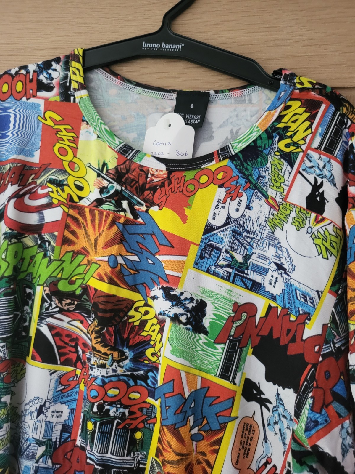 Bruno Banani Comic Superhero Graphic – Comix T-Shirt – Size XL – Multicoloured
