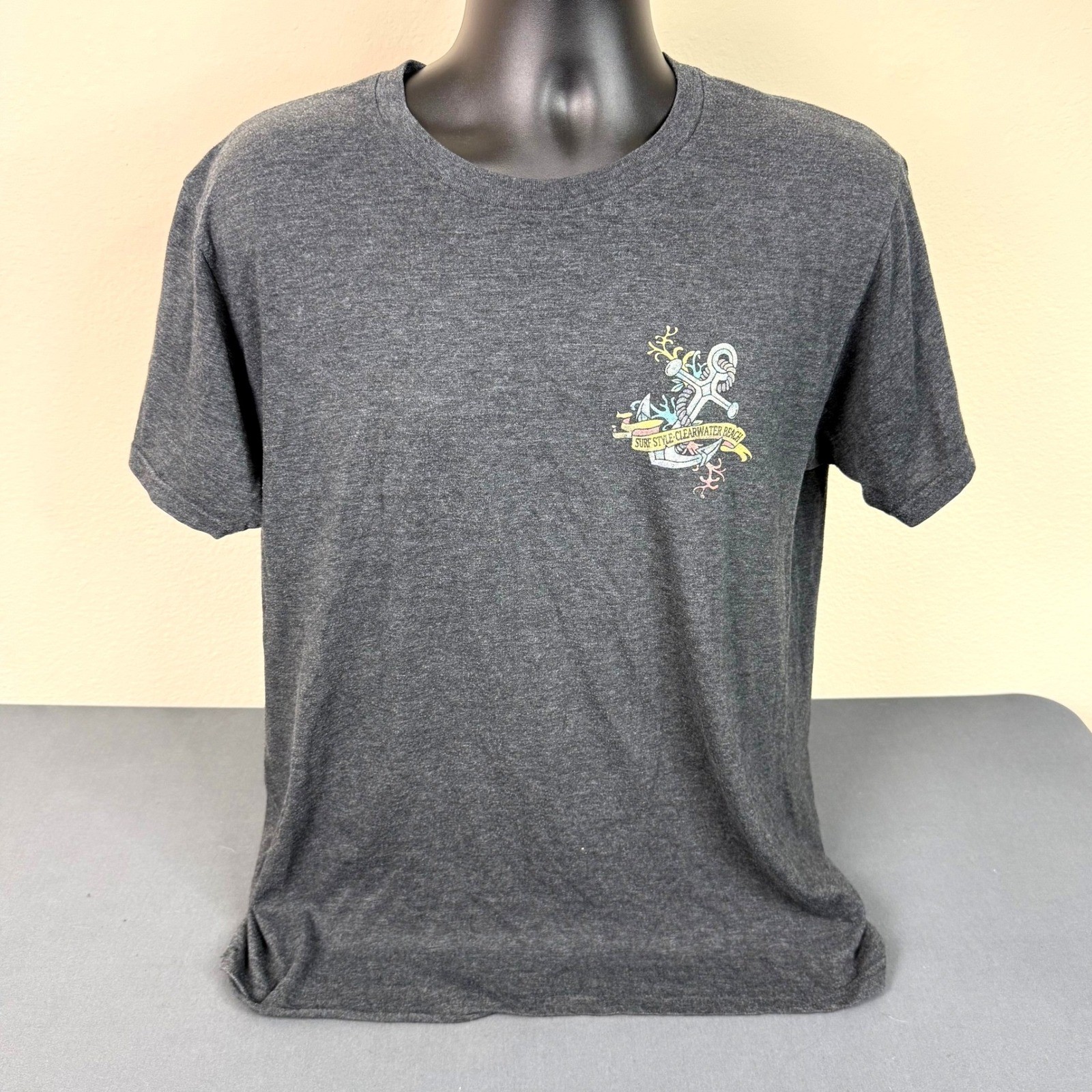 The Duck Company T-Shirt Mens L Surf Style Clearwater Beach Skeleton Mermaid
