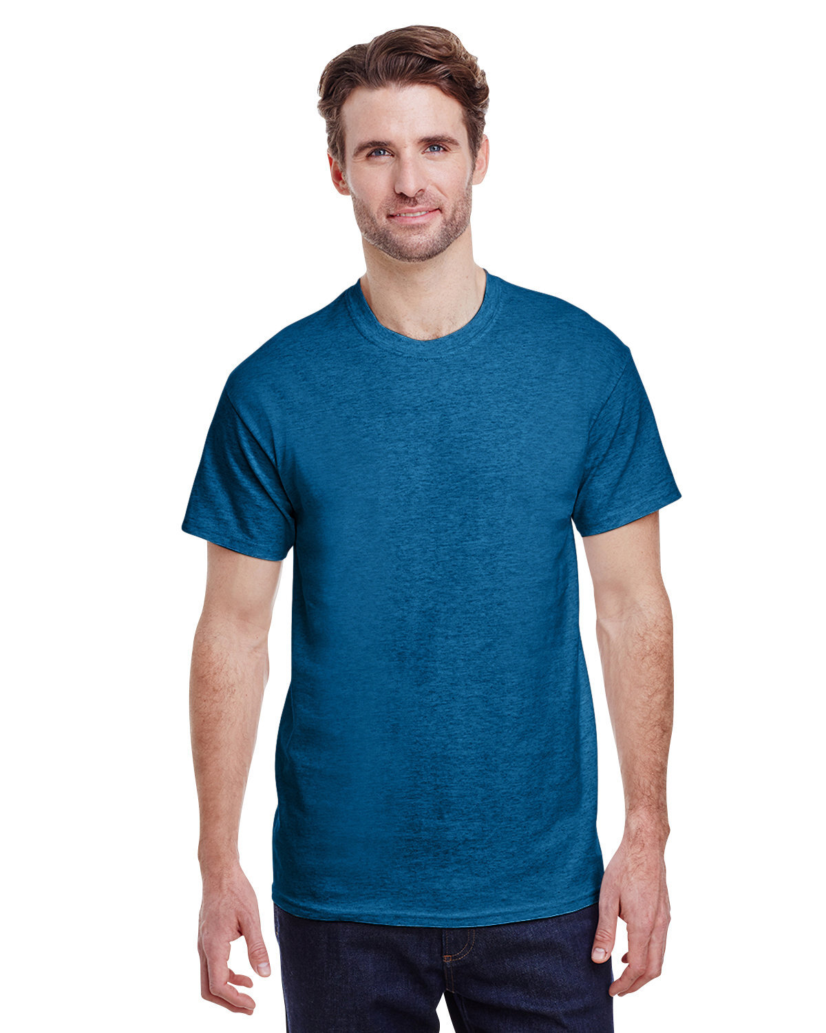 3 Pack Of Gildan G500 Adult Solid Heavy Cotton Tee Plain Blank Casual T-Shirt
