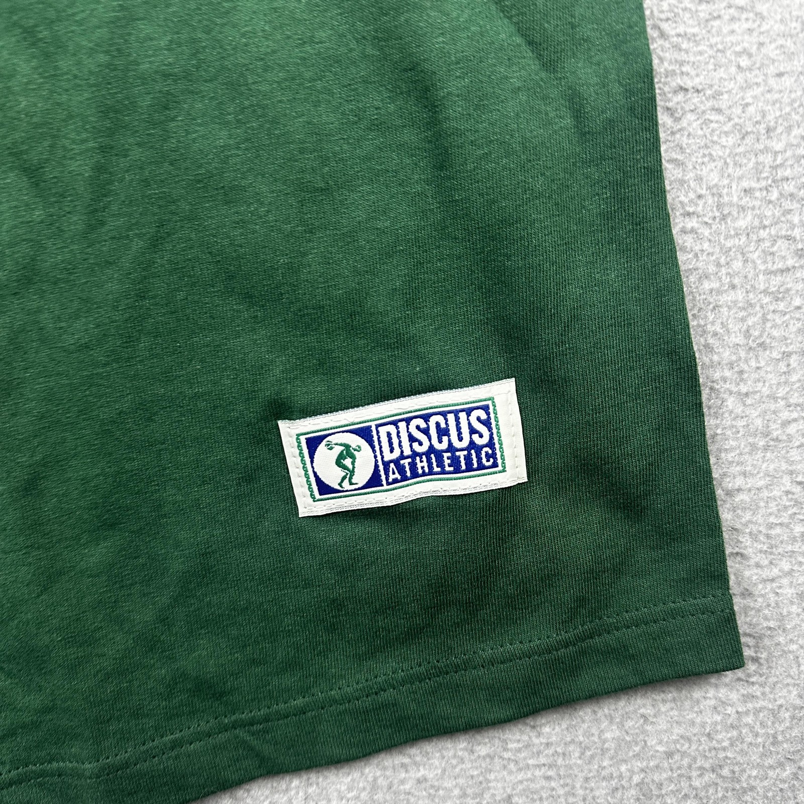 Vintage Discus Athletic Shirt Mens XL Green Cotton Crew Neck Blank Tee 90s