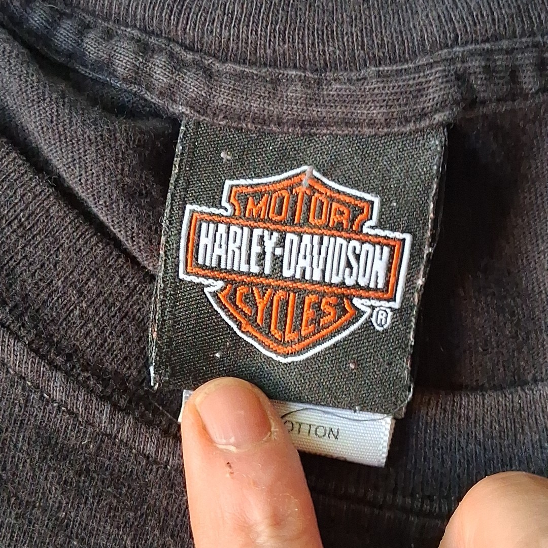 Harley Davidson Pat Rogers Speedway Tshirt Sz XL Black -3 Harley Cycles Graphic