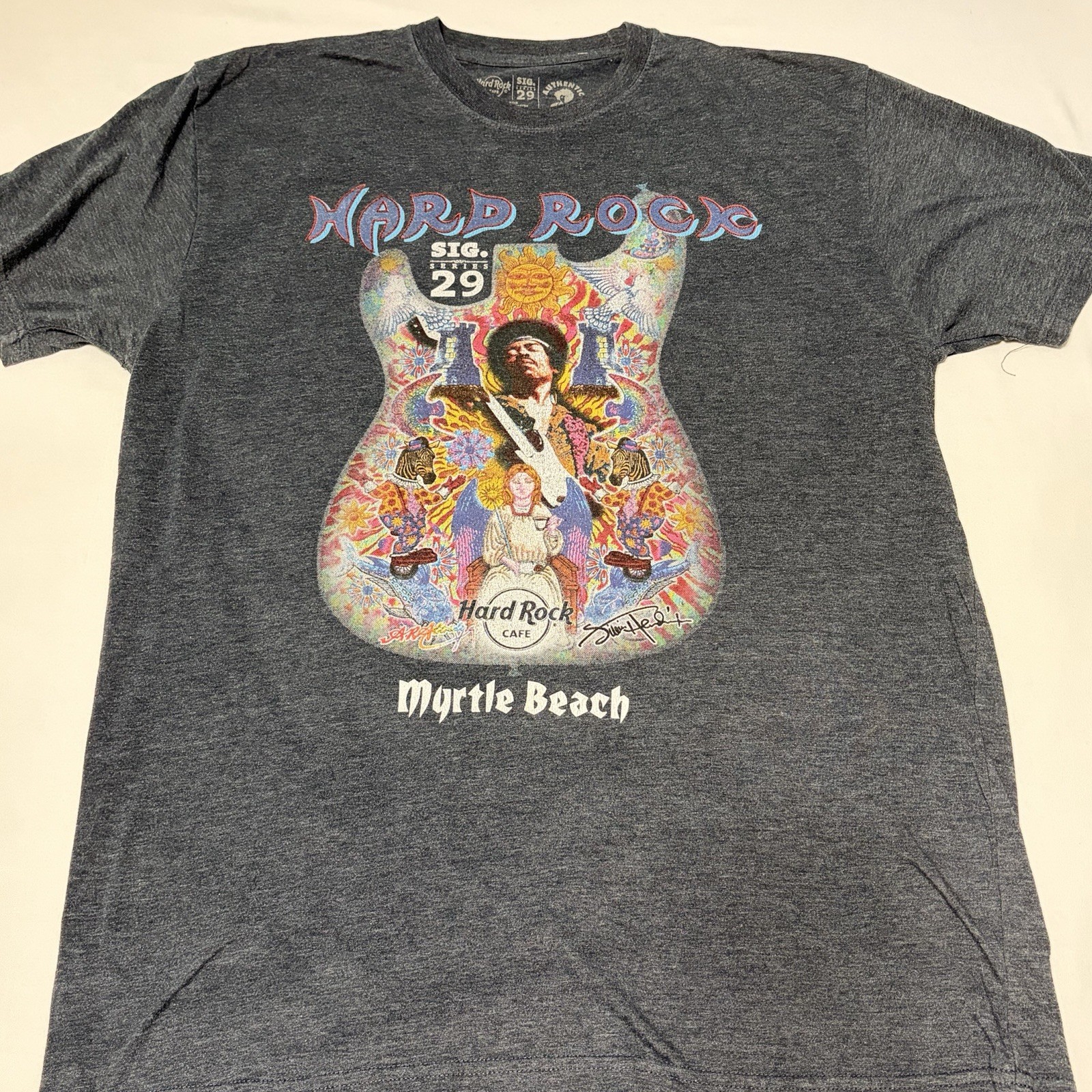 Hard Rock Cafe Jimi Hendrix Shirt XL Signature Series 29 Myrtle Beach Fender