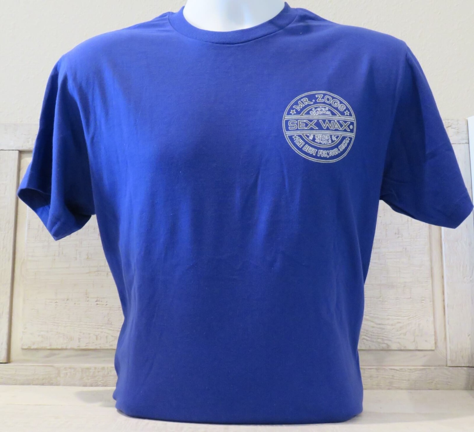 Sex Wax Pinstripe Blblue Short Sleeve T-shirt – The Legendary Mr Zogs Sex Wax