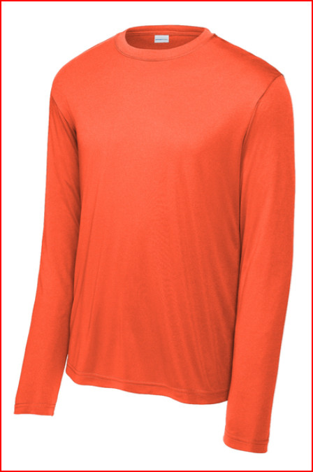 New Sport-Tek® Long Sleeve PosiCharge® Competitor™ Tee Neon Orange XXXL