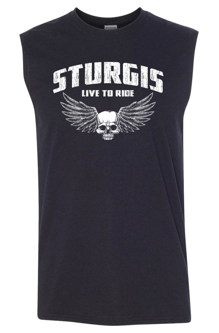 STURGIS Sleeveless T-shirt – S to 4XL – Harley Davidson Biker