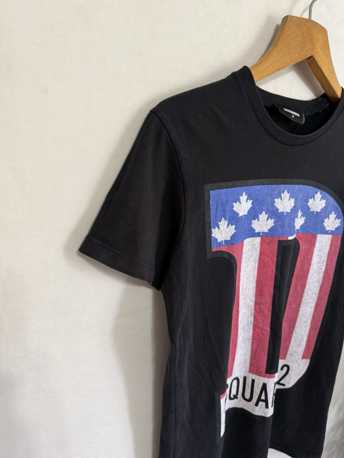 Dsquared2 Big Logo Black T-Shirt Men’s Size M Made In Italy