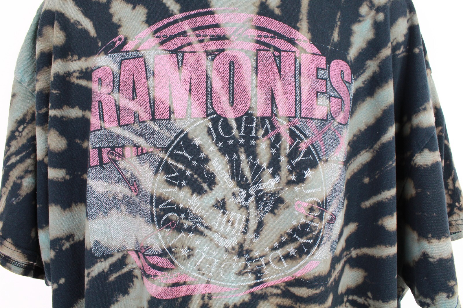 Ramones T Shirt Size Oversized Large Presidential Seal Logo Punk Rock Band Dyed