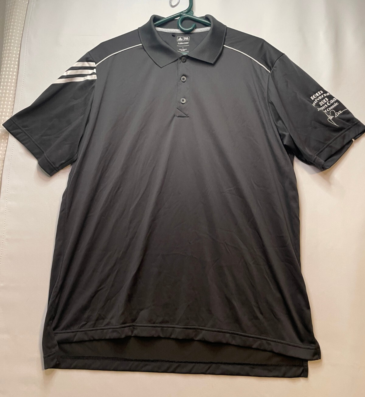 Adidas Golf polo shirt mens large climacool short sleeve 2013 Caan black