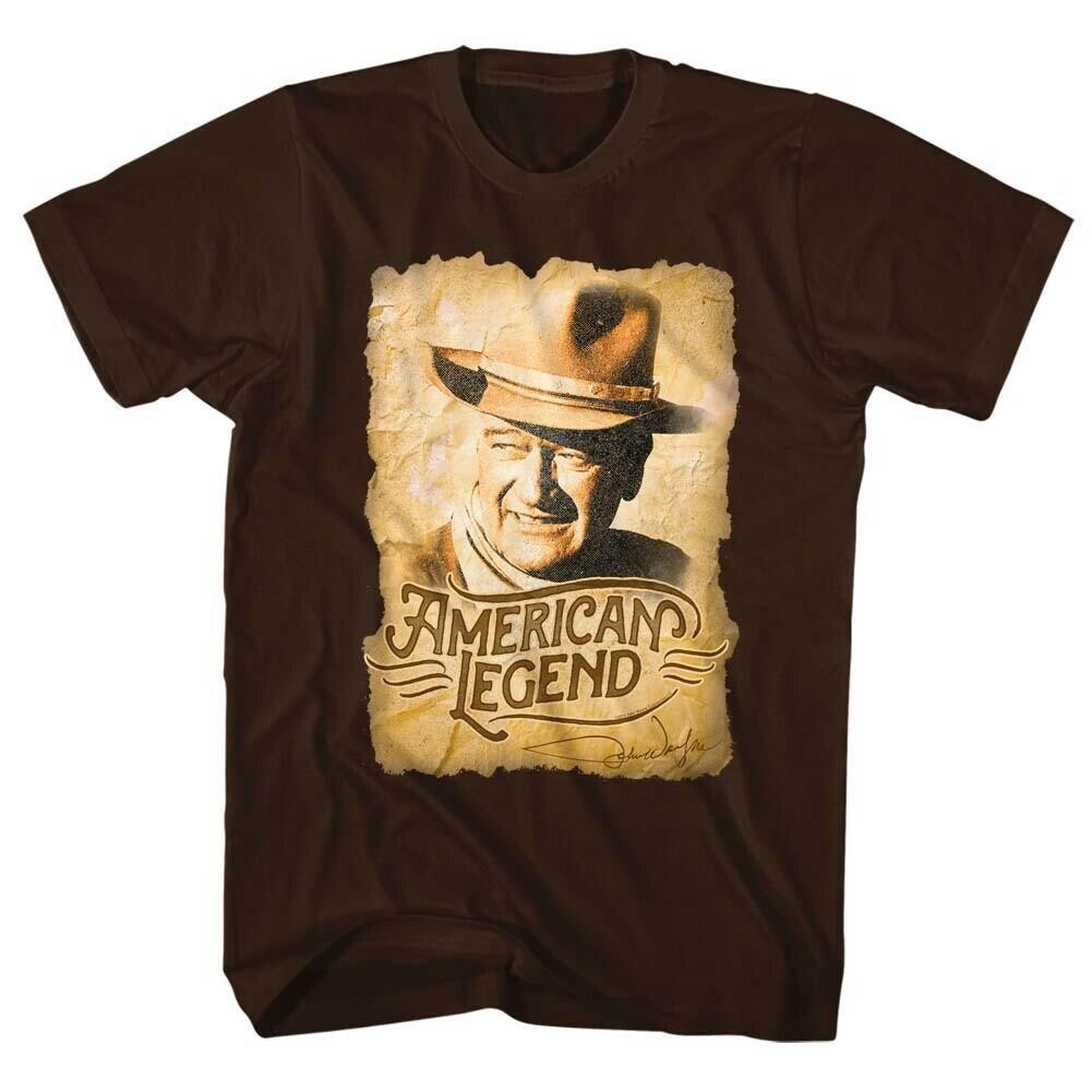 John Wayne American Legend Men’s Brown Slim Fit Shirt, Large