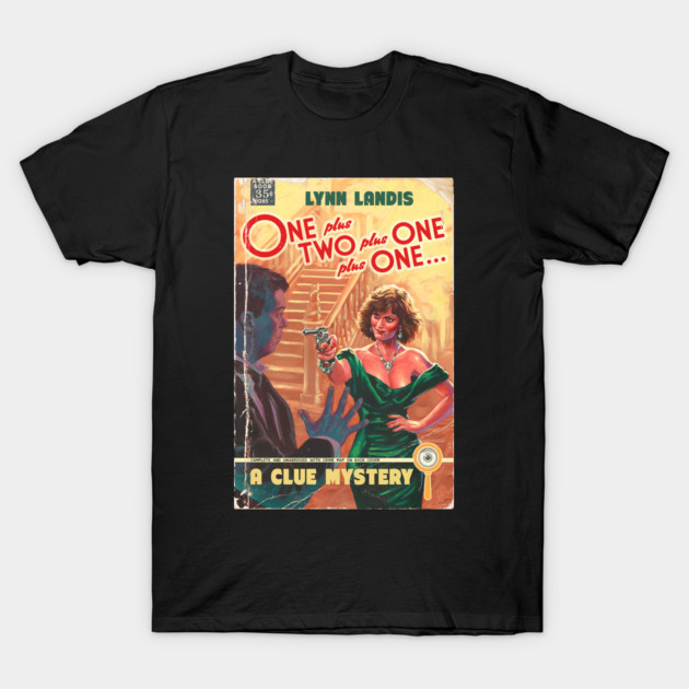 One Plus Two Plus One Plus One T-Shirt Retro Paperback Book Mystery Graphic Tee