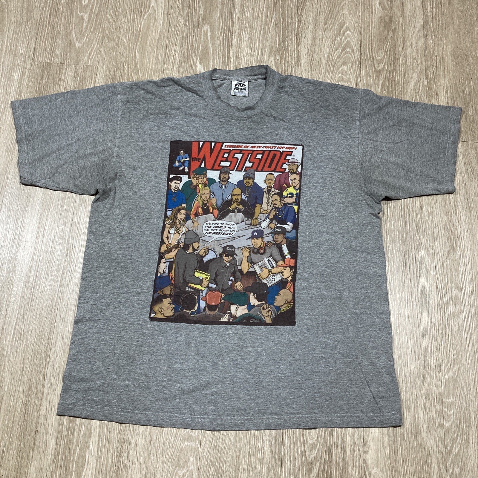 West Coast Shirt 2XL Rapper Rap Westside Legends LA Bay Area Legends Hip Hop Tee
