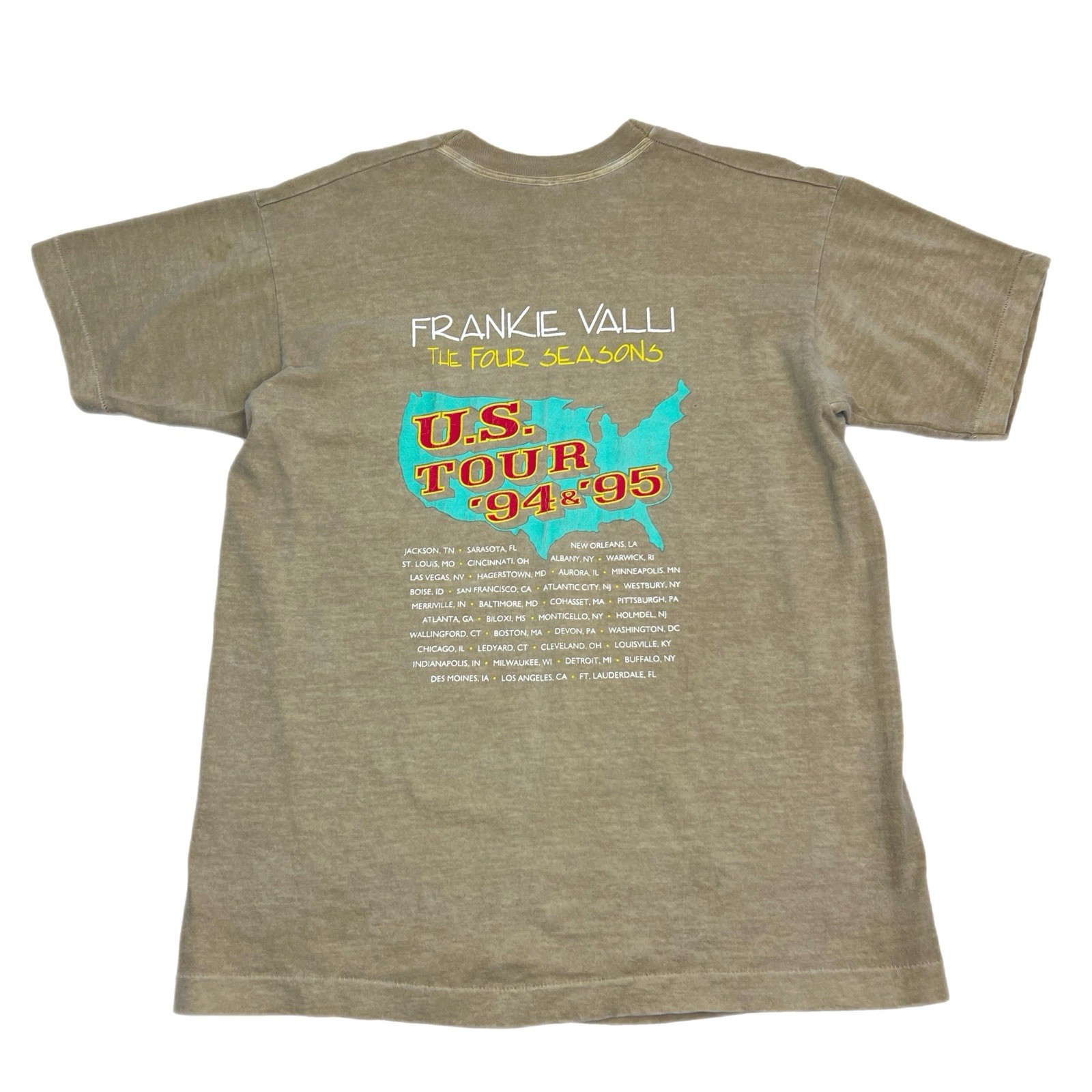 Vintage 1995 Frankie Vallie Four Seasons Band Tour T Shirt Excellent Size M
