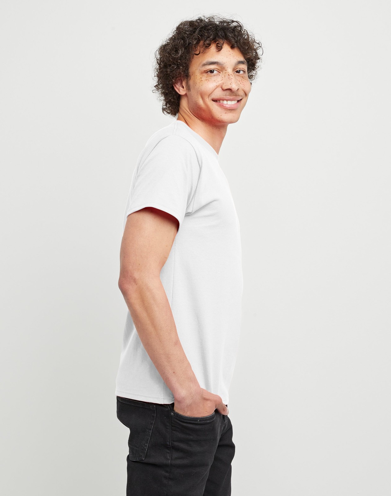 Hanes Men T-Shirt 6Pack Short Sleeve Tee Crewneck Midweight Essentials Authentic