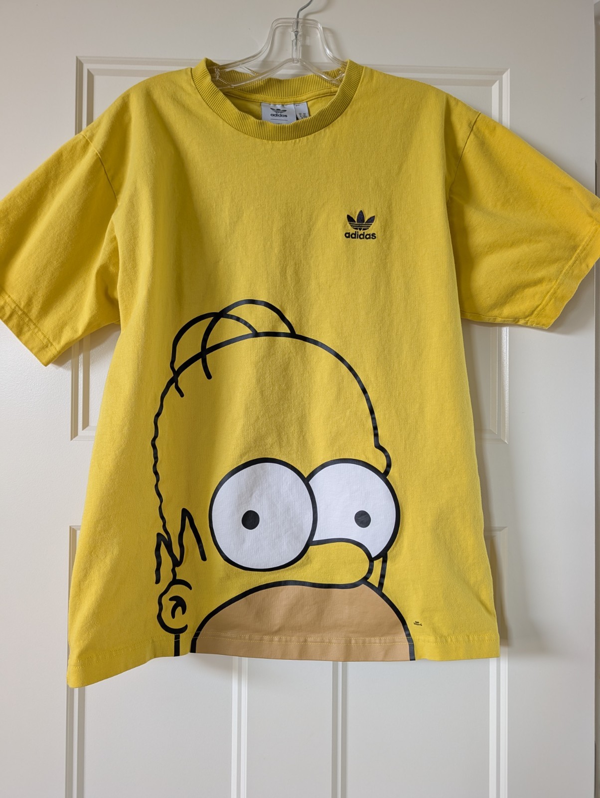 adidas The Simpsons Bart Simpson Men’s Shirt Size M Yellow Large Print