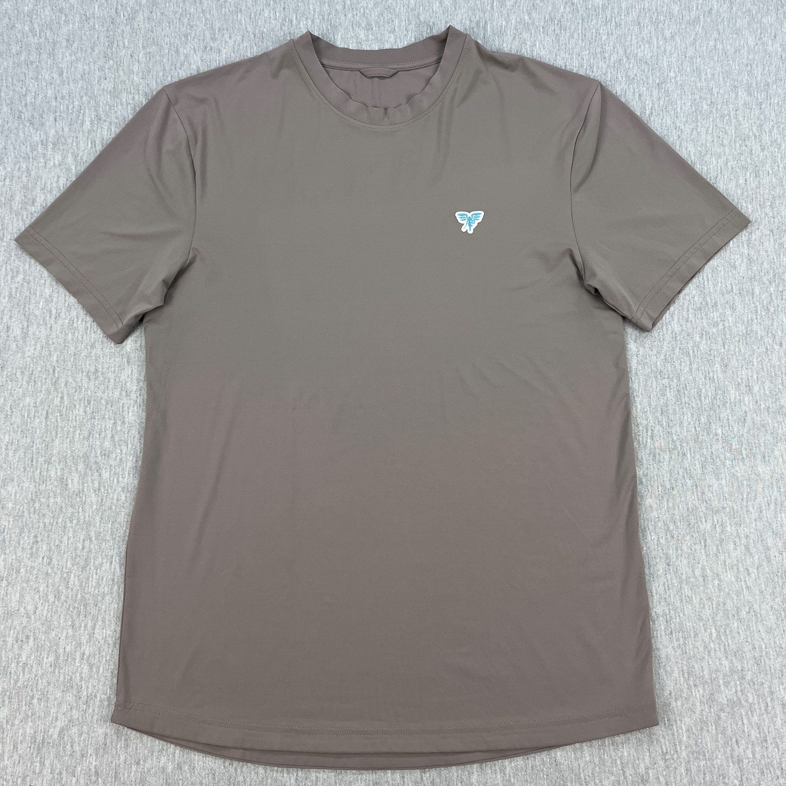 Sigrún Match Tee T-Shirt Mens S Cinder Beige Tennis Running Lightweight Active