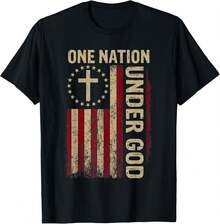 One Nation Under God Flag 4th Of July T-Shirt Unisex