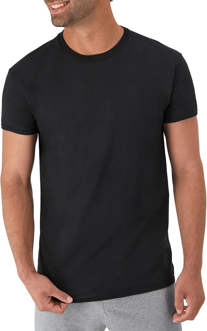 Hanes T-Shirt 6-Pack Men’s ComfortSoft TAGLESS Crewneck Short Sleeve Tee Value