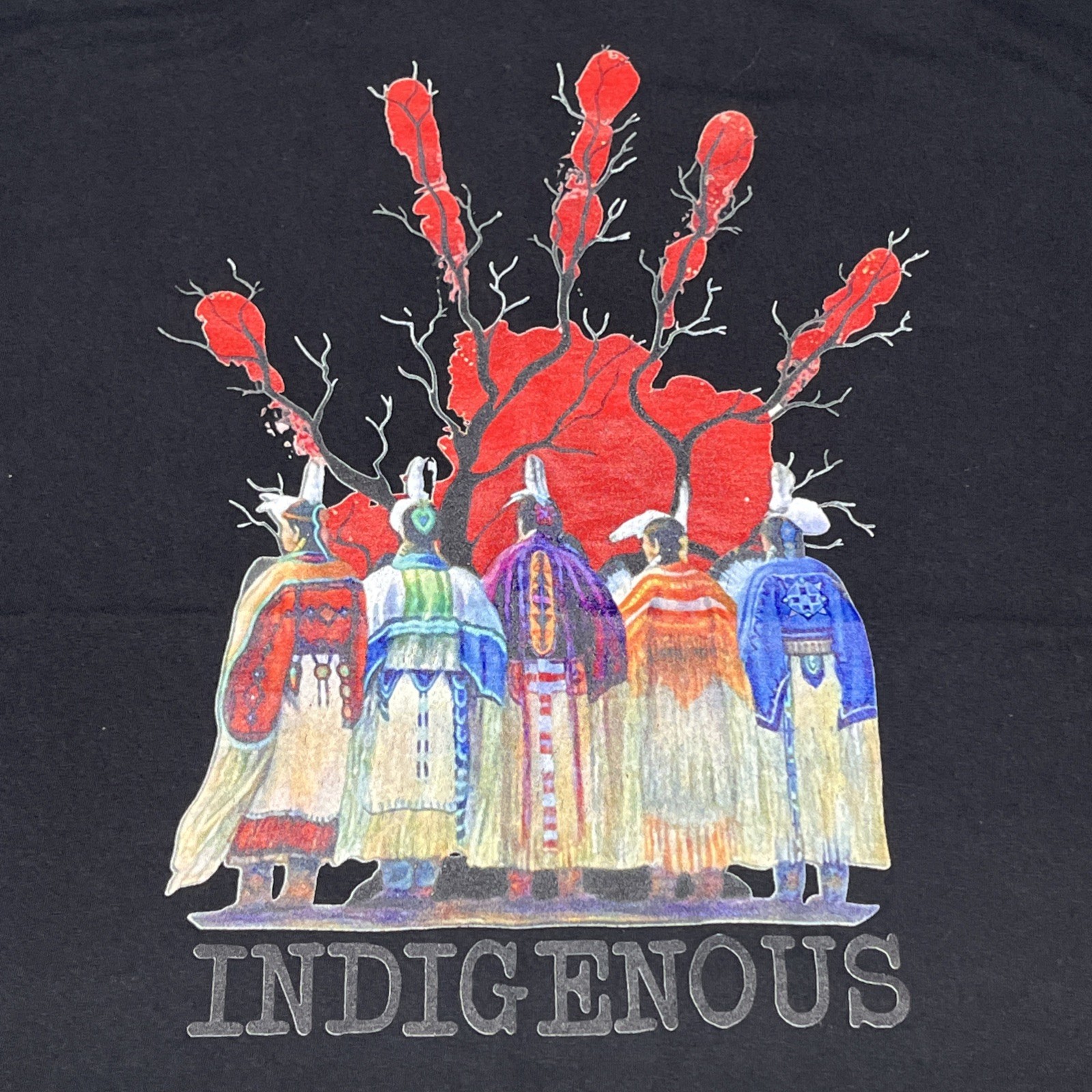 Vintage Native American “Indigenous” Red Hand Indian Native American T-Shirt. LL